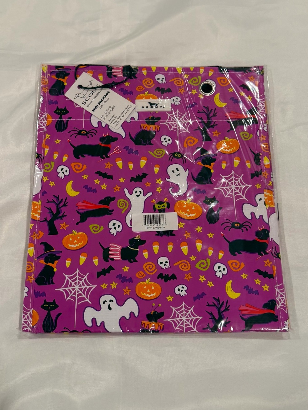 NWT Scout Reusable Gift Bag Halloween Trick-or-Treat Tote (Square X-Large) - Picture 2 of 10